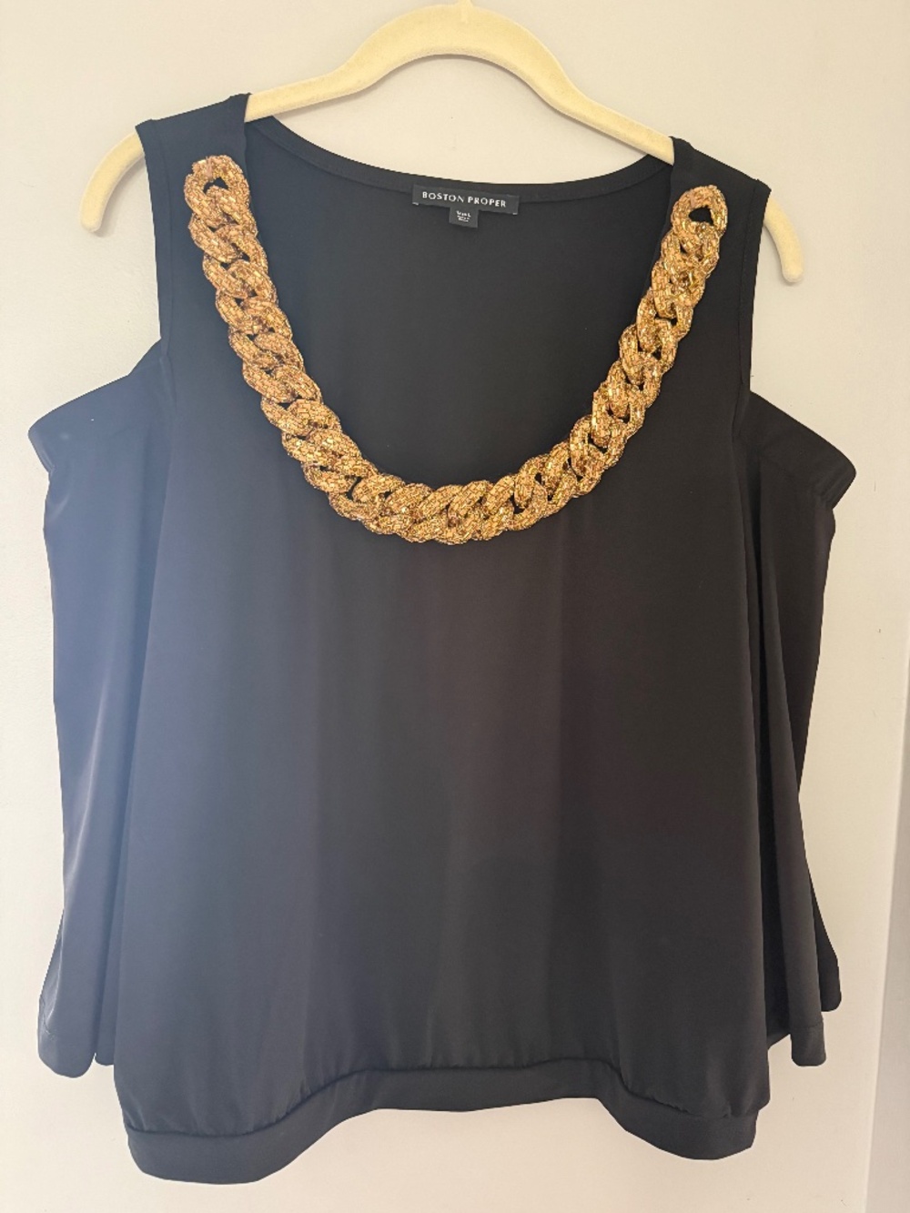 Beautiful Black and gold Boston Proper Blouse